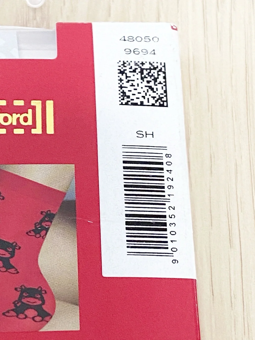 NWT Wolford Chinese New Year Year of the OX socks Red and Black OS
